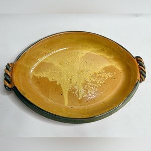 Sud & Co Cassis en Provence Glazed Terracotta Corsica Serving Dish 15”